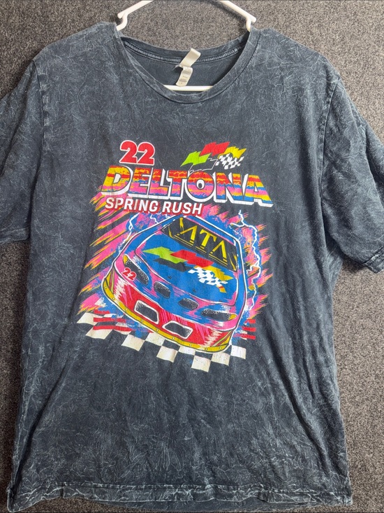 Bella Canvas Other - Men’s Deltona 'Spring Rush' Graphic Tee - Black with Multicolor Print